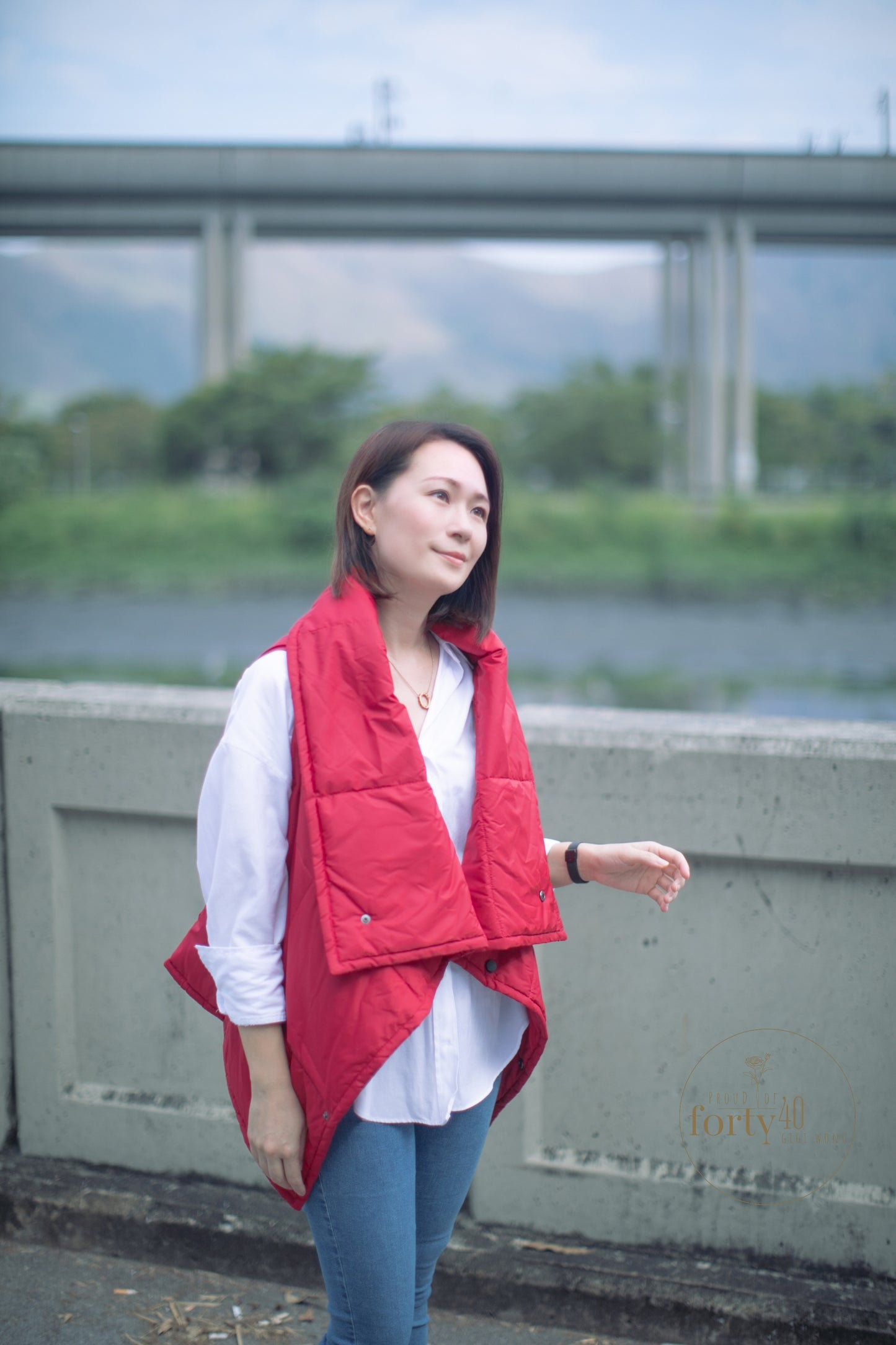 智能發熱氈背心(紅)